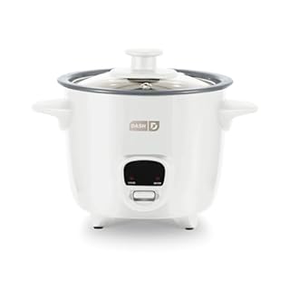 Dash Mini Ceramic Rice Cooker - Designed for Single-Serve Cooking - Compact Rice Cooker with Nonstick Removable Pot, Keep Warm Function & Easy-to-Clean Sleek Design - White Ceramic