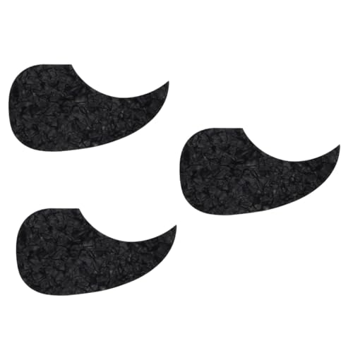 FAVOMOTO 3pcs Guitar Pickguard Protective Plate for Acoustic Folk Guitars Easy to Apply Water Drop Shape Design Scratch-resistant and