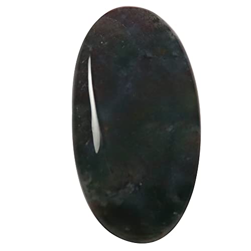 Agate mousse ovale naturelle 42,8 carats cabochon minéral de collection Qf30-B09CDK91DMS