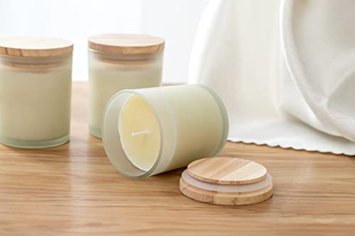 家庭用キャンドル バニラ クチナシ 5.3オンス エッセンシャルオイル ホームデコレーション キャンドル ストレス解消 瞑想 愛する人への理想的なギフト [3]