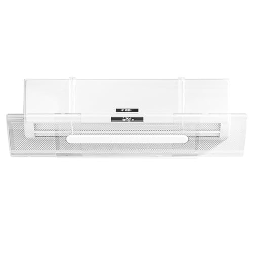 MoSundi Deflector de aire acondicionado para parabrisas de PET ajustable para unidades montadas en la pared, cubierta transparente retráctil de 55-95 cm para evitar el flujo de aire directo y proteger