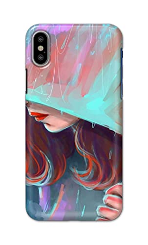 Image of PRINTFIDAA Pretty Woman Under The Umbrella Painting Printed Designer Hard Case for Apple iPhone X /iPhone 10 / iPhone Ten /iPhone Xs Back Cover -(e) RPM1007