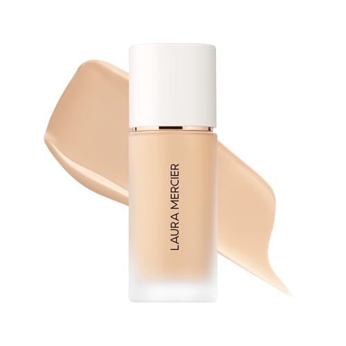 Laura Mercier Real Flawless Weightless Perfecting Waterproof Liquid Foundation: Medium-Buildable Coverage, 12 HR Fade-Proof Wear, Natural Finish, Hydrating, Long Lasting, Non-Comedogenic, Cashew​
