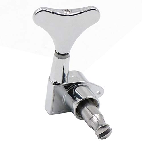 Disens Sealed Bass Guitar Tuning Pegs Machine Heads 2L2R Electric Bass String Tuners Replacement Parts Pack Of 4 Chrome #TOP3