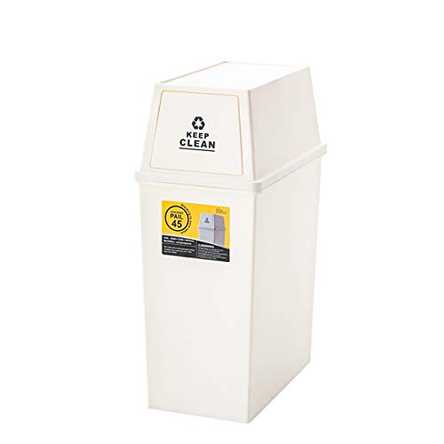 東谷 フタ付きゴミ箱 ホワイト W28×D45×H67cm LFS-761WH