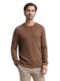 TOM TAILOR Herren 1048015 Strickpullover mit Kaschmir-Anteil, 38678-Dark Taupe Melange, M