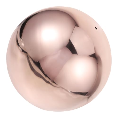 HIAKDOFT Boule de Jardin Acier Inoxydable Rose Doré Sphère Creuse Miroir Polie Décorative Extérieure et Intérieure