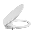 Non-Electric Bidet Toilet Seat, Self-Cleaning Dual Nozzles, Soft-Close Lid, Easy-Install Round White Attachment