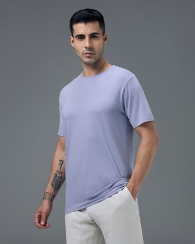 Image of Wellbi Bamboo Men's Tshirt - Ultra-Soft, Breathable & Sustainable | Premium Cotton Blend for Supreme Comfort | Stylish & Eco-Friendly T-Shirt for Men | Tshirt Men Cotton