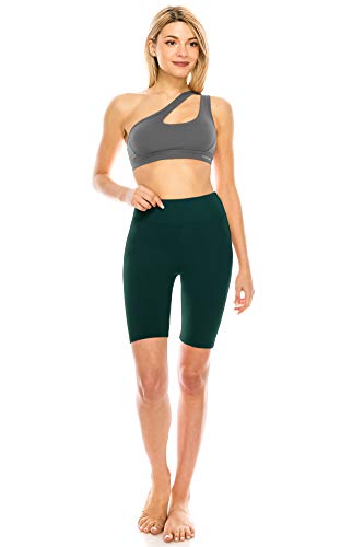 Image of ALWAYS Women's High Waist Bike Shorts - Athletic Workout Tummy Control Stretch Running Yoga Pants