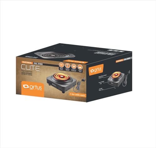 Image of Ritayedet Cute Electric Coil Hot Plate 1000W Stainless Steel Portable Hotplate Cooktop | Single Burner Electric Coil Stove for Home,Travel Cooking-Wash Bottle (hotplate cute, pack of 1)