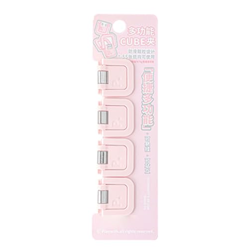ポータブルデザイン立方体形のペーパークリップバインダークランプ多色事務用品ドキュメントノート安全保持多機能ノートクランプ