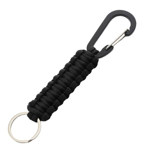 CENSIVI Schwarz Schlüsselanhänger - Geflochtenes Lanyard Schnellverschluss Schlüsselring Schlüsselband mit Schnalle für Unisex