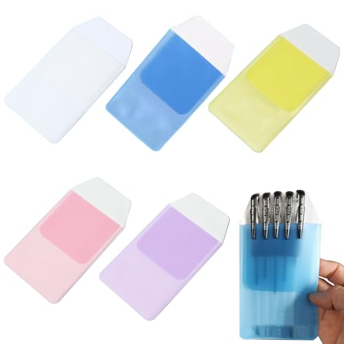XMYCYuChen 5 protectores de bolsillo duraderos para bolígrafos, ligeros, prácticos protectores de bolsillo para camisa, para escuela, hospital, oficina