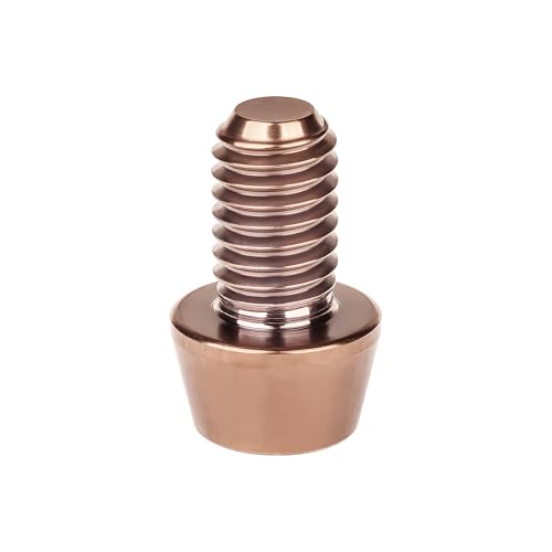 Image of Titanium Ti Bolt M5x9 16 18 20 25 30 35 40 45 50 55 60mm Tapered Head Screws Pack of 4 (M5x9mm, Bronze)