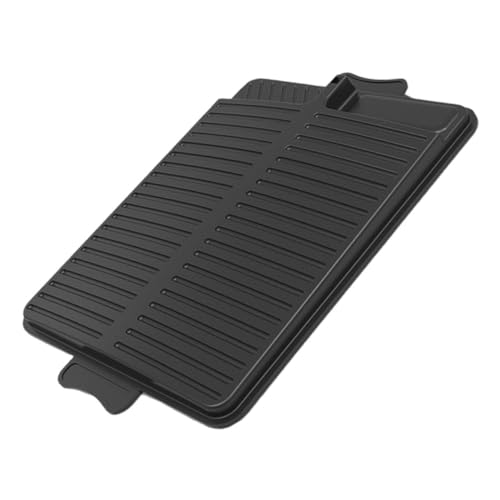 Holibanna Placa De Parrilla De Piedra Médica, Parrilla De Barbacoa, Parrilla Antiadherente De Hierro Fundido, Accesorio De Placa Con Mango Para Estufa De Gas De Camping