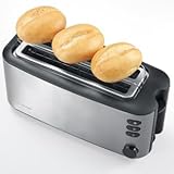 Severin Automatik-Toaster, 2 Langschlitzkammern, Für bis zu 4 Brotscheiben, 1.400 W, AT 2509, edelstahl/schwarz - 7