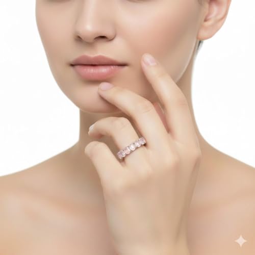 Image of 55Carat Choose Your Color Natural Gemstone Sterling Silver Band Ring Birthstone Friendship Love Size 5-13