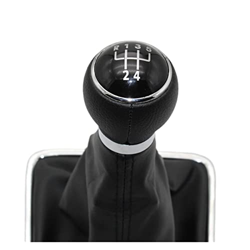 Toohom 5 Speed Car Gear Stick Shift Knob Leather Boot Fit For Vw Golf Plus 2005-2014 Car-Styling Gearshift Accessories #TOP2