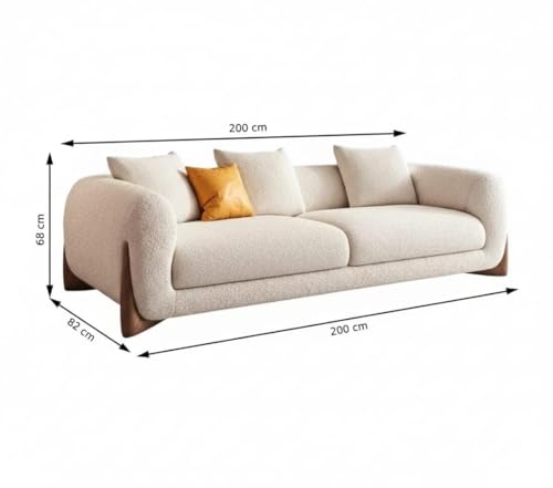 Image of Classic 3+1= 4 Seater with Footrest Seater Sofa Set Luxury Chesterfield Modern Fahionalable Sleeper Sofa for Living Room, Dining Room, (Three Seater Light Grey)