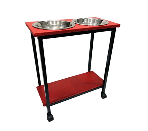 Image of Goyal steel & furniture Beauty Parlor Salon Cutting Barber Makeup Manicure Padicure Trolley and Bowl Heavy Duty Trolley (1, Heavy Double Red)