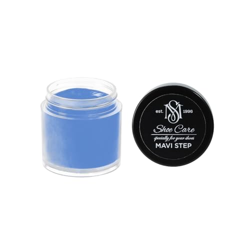 Premium Shoe Cream - NCS S 2050-R80B Royal Blue - Shoe Nourishing Polish & Color Restorer for Smooth Leather by MAVI STEP - 0.34 fl oz / 10 ml