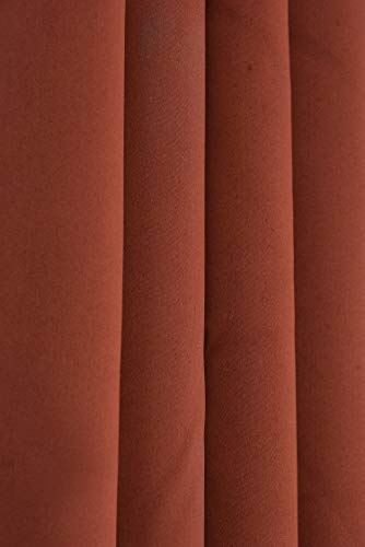 Image of LaVichitra 2 Pieces Premium Blackout Curtains - Thermal Insulated, 3 Layered, 100% Opaque Window Curtain - 5 ft, Rust