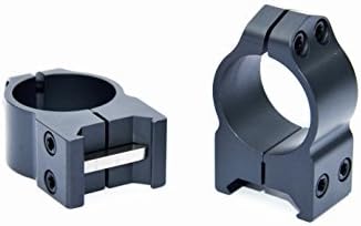 Warne 1" Medium Rings - Custom Graphite Scope Rings for Tract TORIC Riflescope