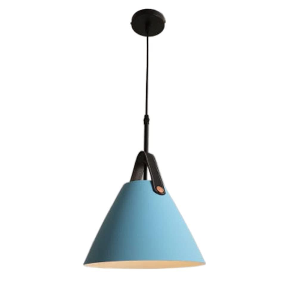 Suspension style nordique à tête unique E26 avec abat-jour coloré