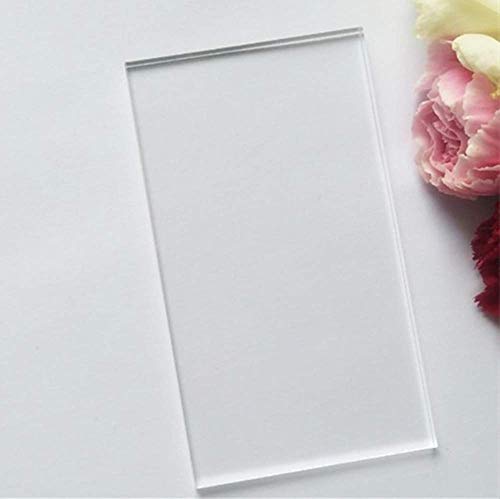 Transparent Gloss Acrylic Rectangle Sheet, Clear Acrylic Rectangular Place Card Material, Rectangle Crafting Mosaic & Wall Tiles (4" X 3.14") #TOP3