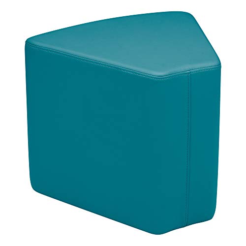 Image of Sprogs 18 inch H Structured Wedge Stool -Flexible Modular Collaborative Soft Seating for Office, Home, Lounge and School Classrooms with Durable Frame & Set of 2 inch Legs Add-on - Teal