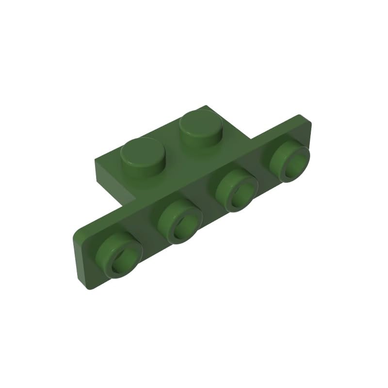 Gobricks 10201 Hinge Plate Bracket 1x2-1x4 [Rounded Corners] 50 Pieces GDS-638 Compatible with Lego Building Blocks Color:Tarmac — image 1