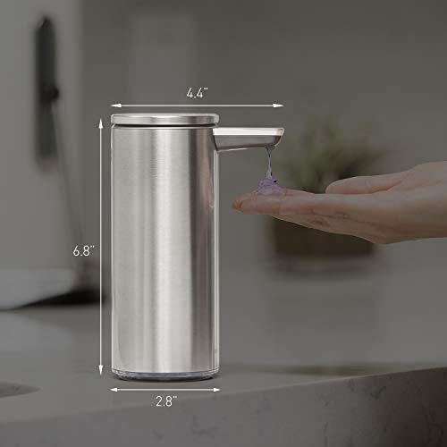 simplehuman 9 oz. Touch-Free Rechargeable Sensor Liquid Soap Pump Dispenser, Brushed Stainless Steel - image 3
