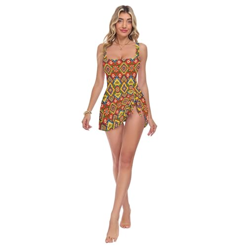 Maillot de bain une pièce froncé sur le côté gainant pour femme