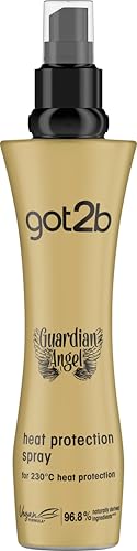 got2b Spray Protector Calor Cabello Guardian Angel (3 x 300 ml), protector térmico pelo que protege hasta 230 °C, con hasta 96 h de control anti frizz, fórmula vegana**