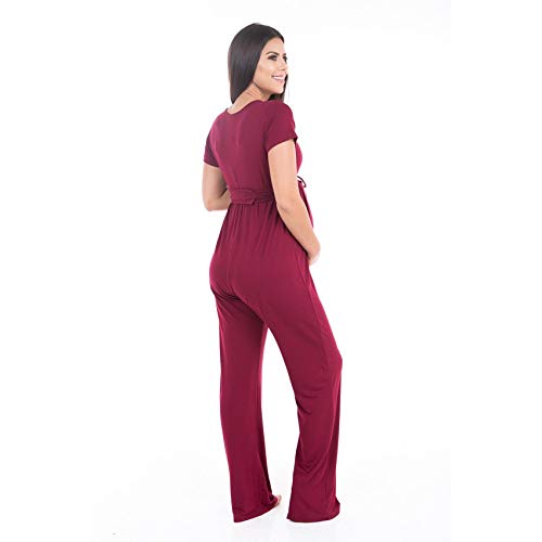 MACACÃO GESTANTE AMAMENTAÇÃO VISCOLYCRA BORDÔ - G >