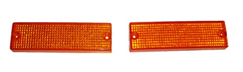 SUZUKI CHEVY SPRINT METRO PONTIAC FIREFLY FRONT TURN SIGNAL BUMPER INDICATOR LAMP LIGHT LENS COVER GLASS PAIR. LEFT & RIGHT. FITS ALTO CELERIO SUPER CARRY FORSA FRONTE KEI SWIFT SPRINT MIGHTYBOY