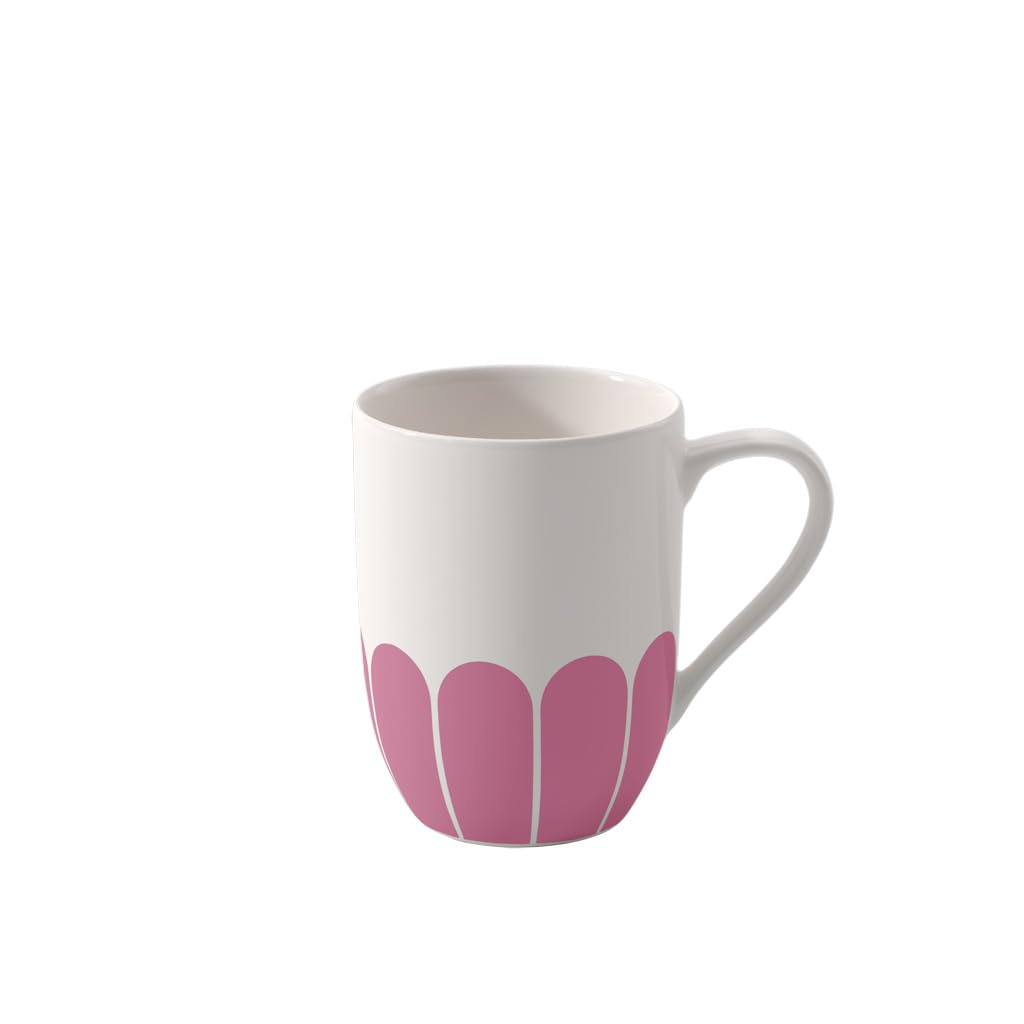 Villeroy & Boch - Fleur cassis kubek z uchem różowy, nadaje się do zmywarki i mikrofalówki, kubek do kawy i gorących napojów, filiżanka herbaty, kubek kawy, filiżanka kawy, porcelana Premium