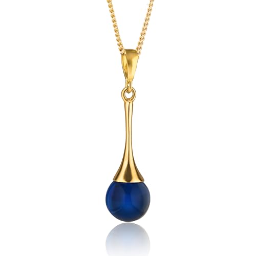 Amber by Mazukna Natural Blue Baltic Amber Pendant for Women