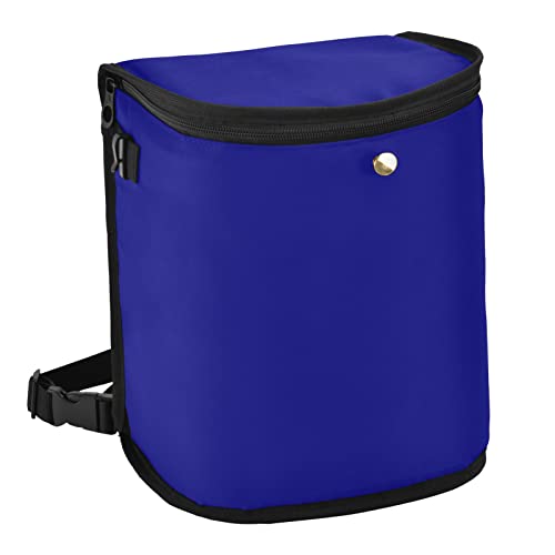 Image of Wudan Small Car Trash Can Navy Blue Accessories for Garbage Storage Organizer with Lid Waterproof Portable Auto and Truck Interior Seat Bin