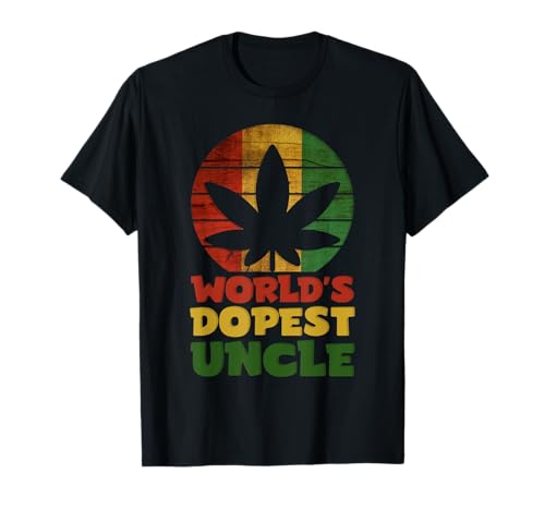 Funny/World Coolest Uncle, t-shirt Rasta Colors, Preto, S
