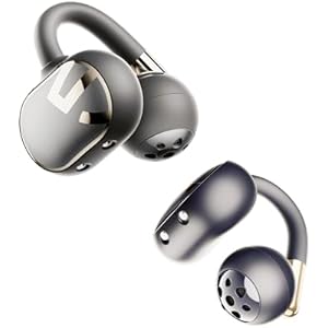 SOUNDPEATS Clip1 Open Ear Headphones, Wireless Earbuds with Dolby Audio, Hi-Res & LDAC via App, IPX5, Fast Charge, 40H, BT 5.4, Exceptionally Comfortable & Secure Clip-on Design for Sports &