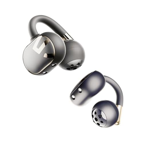 SOUNDPEATS Clip1 Open Ear Headphones, Wireless Earbuds with Dolby Audio, Hi-Res & LDAC via App, IPX5, Fast Charge, 40H, BT 5.4, Exceptionally Comfortable & Secure Clip-on Design for Sports &