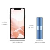 Toureal Atomizer do Perfum 20 ml, Niebieska Butelka Podróżna na Perfumy do Ponownego Napełniania, Metalowy Flakonik z Rozpylaczem do Torebki, Kosmetyczki i Podróży, z Akcesoriami