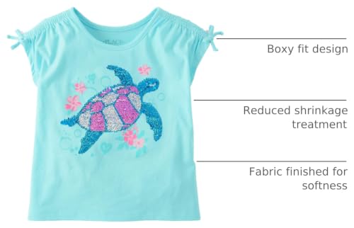 Image of The Children's Place Girls' Short Sleeve Flip Sequin Tops
