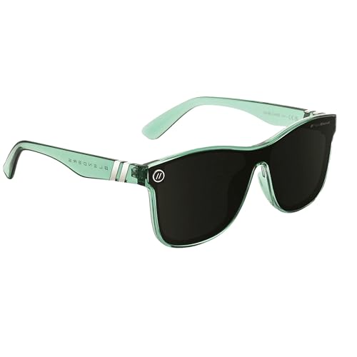 Blenders Eyewear Millenia X2 Polarized Sunglasses Flat Mirrored Lens Tough Frames 100% UV Protection For Men & Women Sage Cage