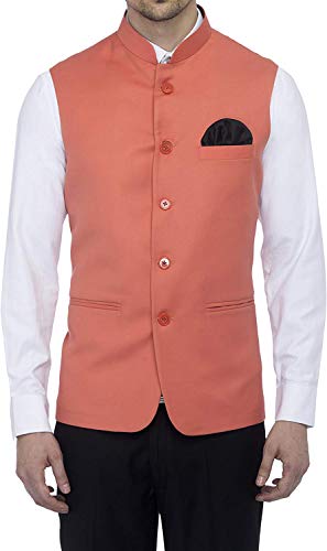 Image of Dhingra Men's Solid Nehru Jacket