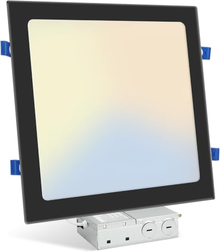 Lumière encastrée LED carrée HONZIN 12 po 24W 5CCT