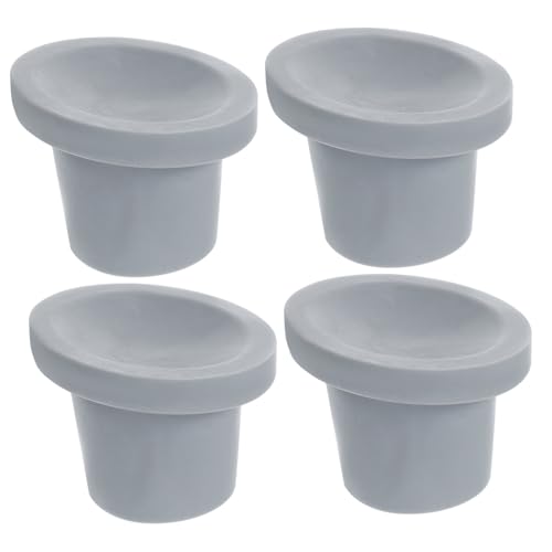 BCOATH 4 Pièces Embouts Chaise Robustes Antidérapants Caoutchouc avec Inserts Métalliques Remplacement Facile pour Siège de Banc et Aide au Transfert