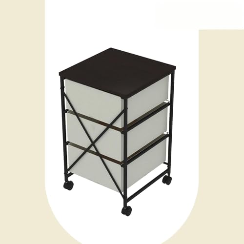 Small Cabinet with Drawers Rolling 3 Drawer Mobile File Cabinet for Home Office Storage and Organization, Fabric Vertical Under Desk Storage for A4/Letter Files( - Image 6